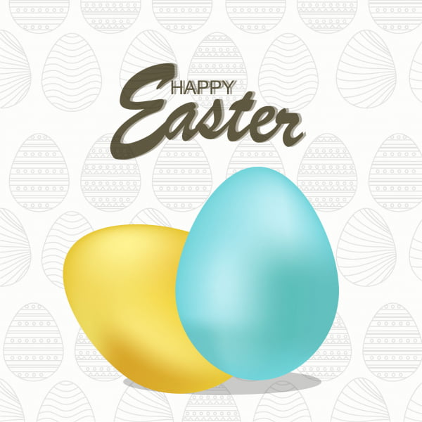 [ai] Background with eggs hat and landscape vector illustration happy easter greeting card Free vector 791.60KB