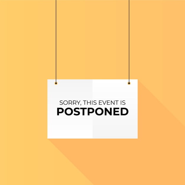 [ai] Postponed sign concept Free Vector
