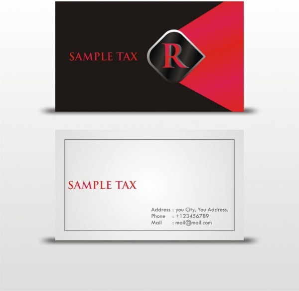 [ai] Simple pattern business card with r logo Free vector 98.50KB