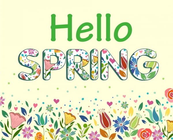 [ai] Spring poster colorful flowers texts sketch Free vector 3.12MB