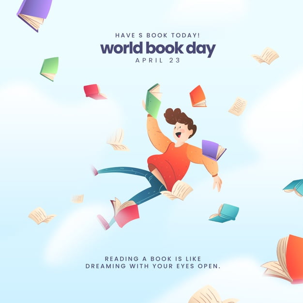 [ai] World book day background Free Vector