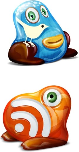 [icon] Feed & Twitter Monster Icons icons pack Free icon 292.35KB
