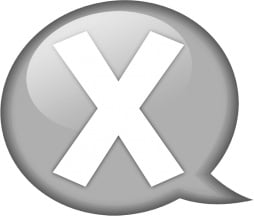 [icon] Speech balloon white x Free icon 61.04KB