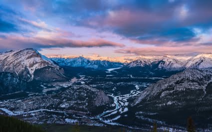 [jpeg] Sunset Sulphur Mountain Banff National Park Wallpapers