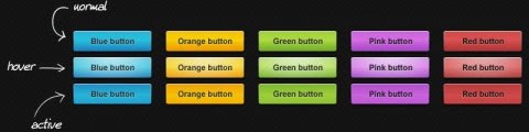 [psd] Practical colored buttonpsd layered Free psd 160.64KB