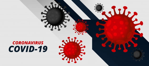 [ai] Coronavirus covid-19 pandemic outbreak virus background concept Free Vector