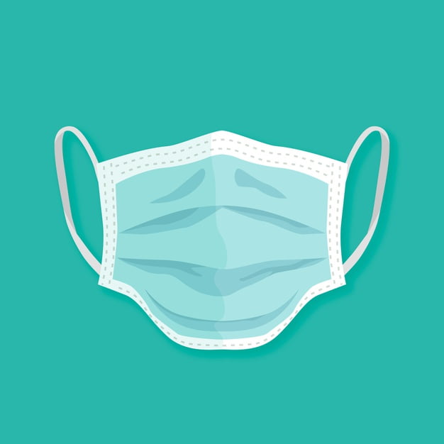 [ai] Flat design medical mask style Free Vector