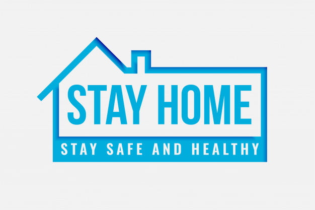 [ai] Stay home and safe poster for being healthy Free Vector