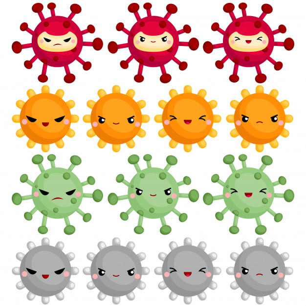 [ai] Various viruses Free Vector
