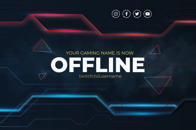 [ai] Modern twitch background with abstract lines Free Vector