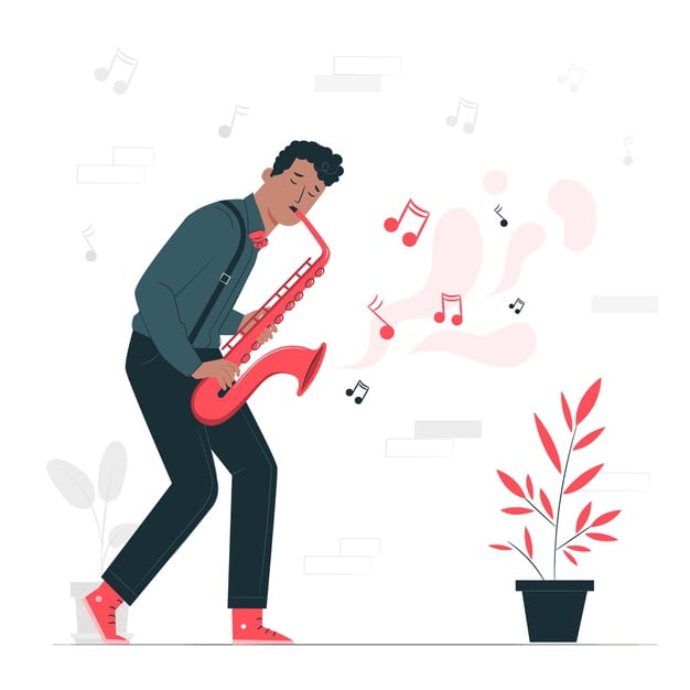 [ai] Playing music concept illustration Free Vector