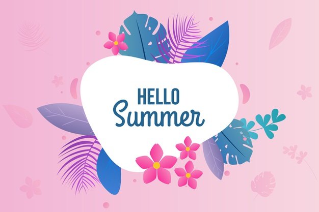 [ai] Summer background with leaves Free Vector