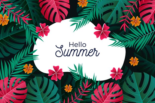 [ai] Colorful summer background Free Vector