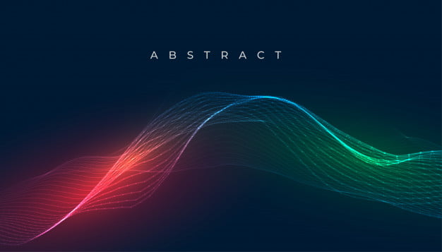 [ai] Digital glowing colorful wavy lines background design Free Vector