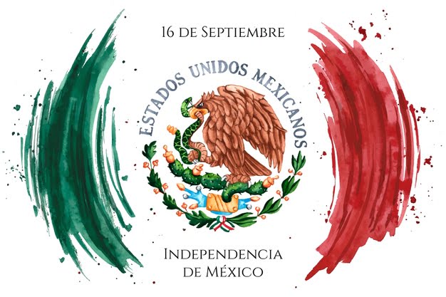 [ai] Watercolor mexico independence day Free Vector