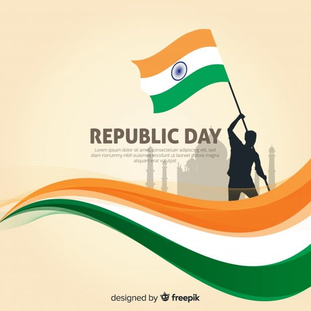 [ai] Indian republic day background Free Vector