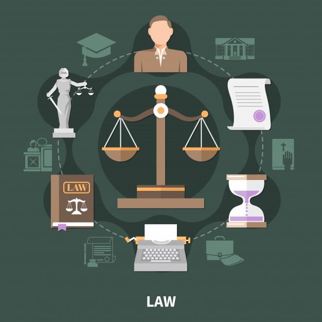 [ai] Scale of justice round composition Free Vector