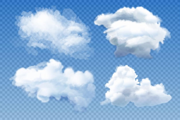 [ai] Cloud arrangement concept Free Vector