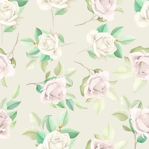[ai] Elegant floral seamless pattern Free Vector