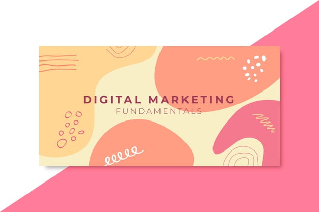 [ai] Horizontal digital marketing company banner Free Vector