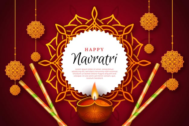 [ai] Navratri realistic traditional background Free Vector