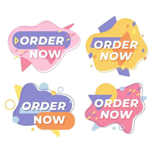 [ai] Order now banners collection Free Vector