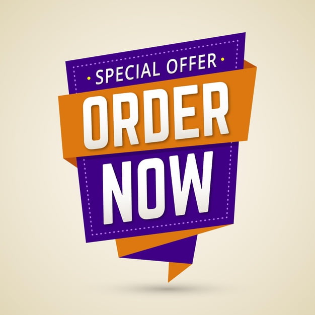 [ai] Order now promotional banner Free Vector