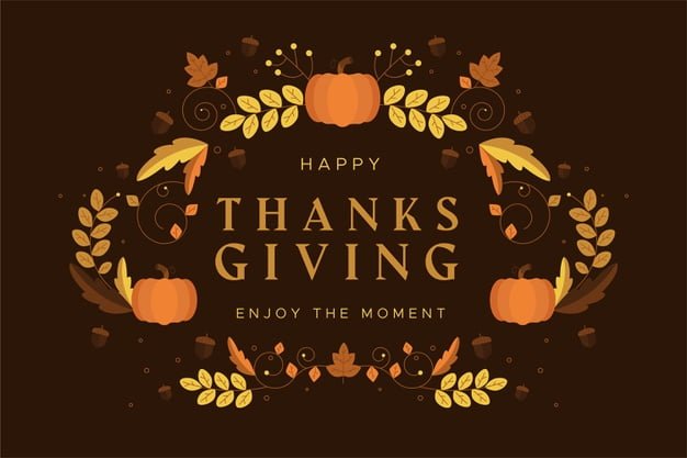 [ai] Thanksgiving background in flat design Free Vector