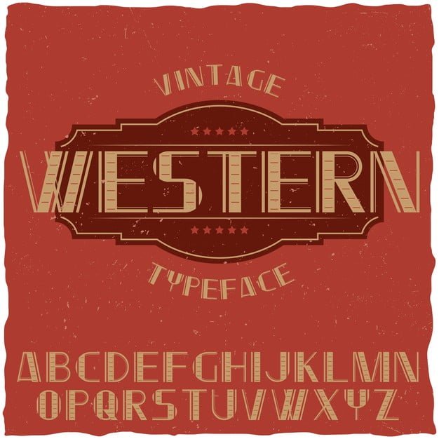 [ai] Vintage label typeface named whiskey. Free Vector