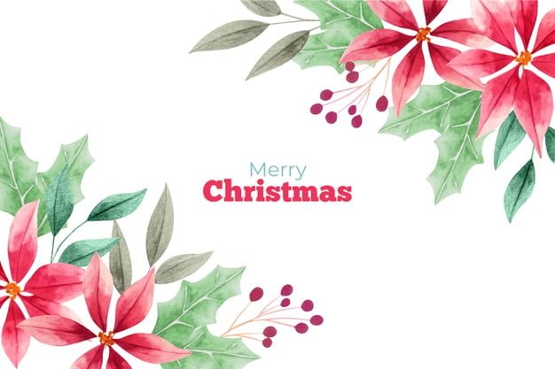 [ai] Watercolor christmas background Free Vector