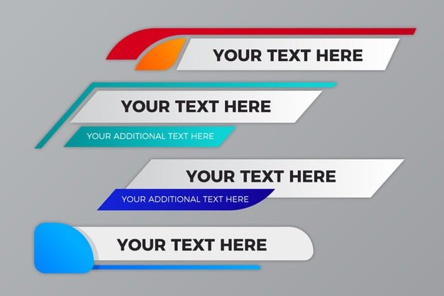 [ai] Your text here banners Free Vector
