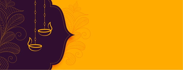[ai] Decorative diwali festival banner with text space Free Vector