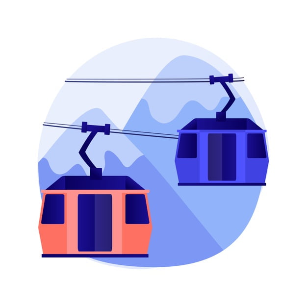 [ai] Cable transport abstract concept illustration Free Vector