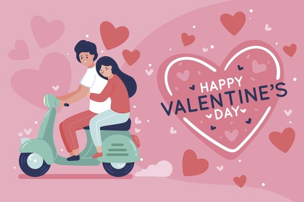 [ai] Hand drawn valentine’s day background Free Vector