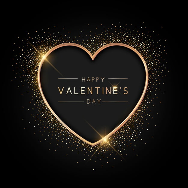 [ai] Valentine’s day background golden style Free Vector