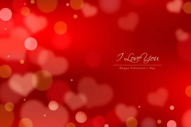 [ai] Valentine’s day background with unfocused elements Free Vector