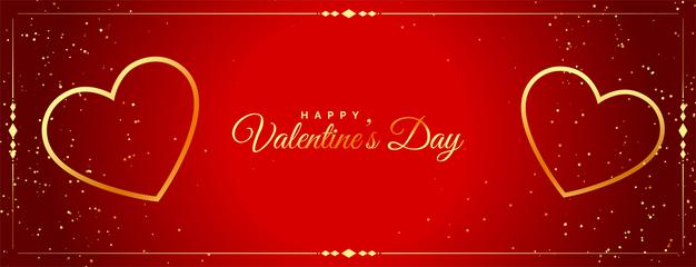 [ai] Celebration banner for valentines day design Free Vector
