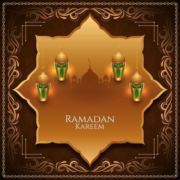 [ai] Ramadan kareem traditional islamic festival background Free Vector