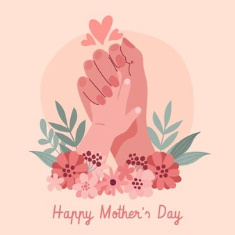 [ai] Organic flat mother’s day illustration Free Vector