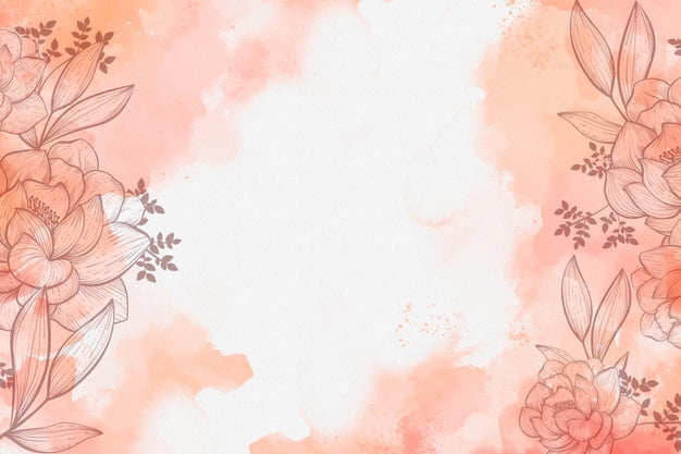 [ai] Watercolour with hand drawn flowers background Free Vector