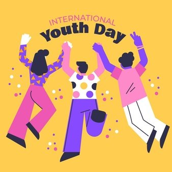 [ai] Flat international youth day illustration Free Vector