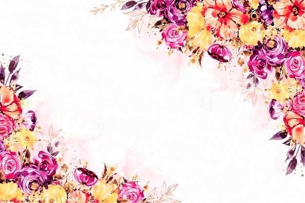 [ai] Hand painted floral background Free Vector