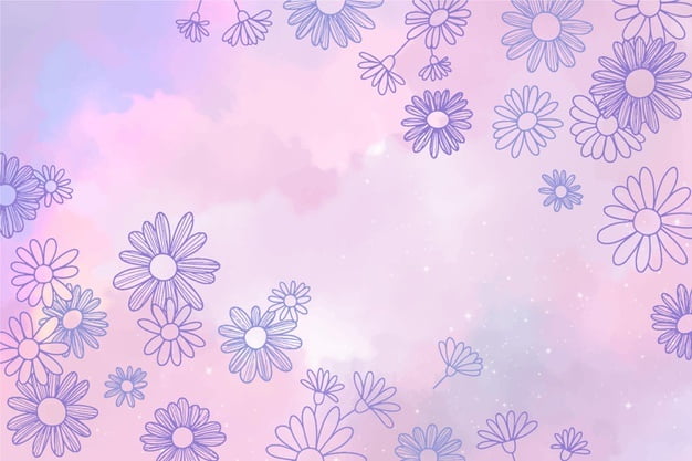 [ai] Hand painted  floral background Free Vector