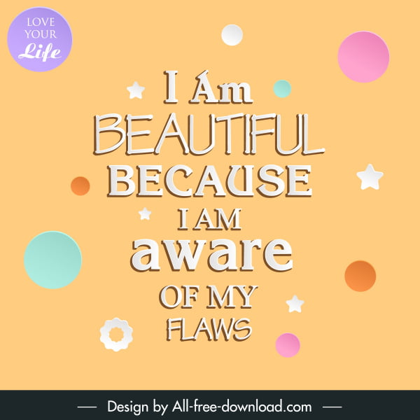 [ai] Life quotation template modern colorful modern design Free vector 1.21MB