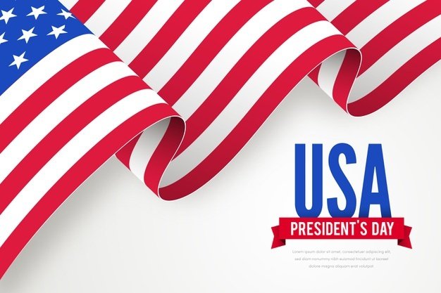 [ai] President’s day promo with flag Free Vector