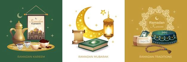 [ai] Ramadan kareem illustration card Free Vector